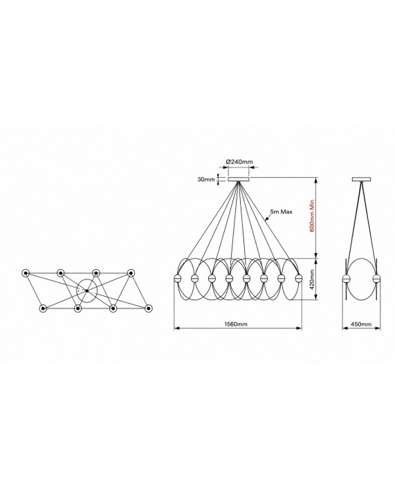 DCW éditions Munari 8 Pendant Lamp
